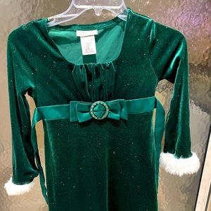 Velvet sparkle young girls dress